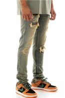 KDNK Rip and Repair Denim (Blue) KND4525 - FRESH N FITTED