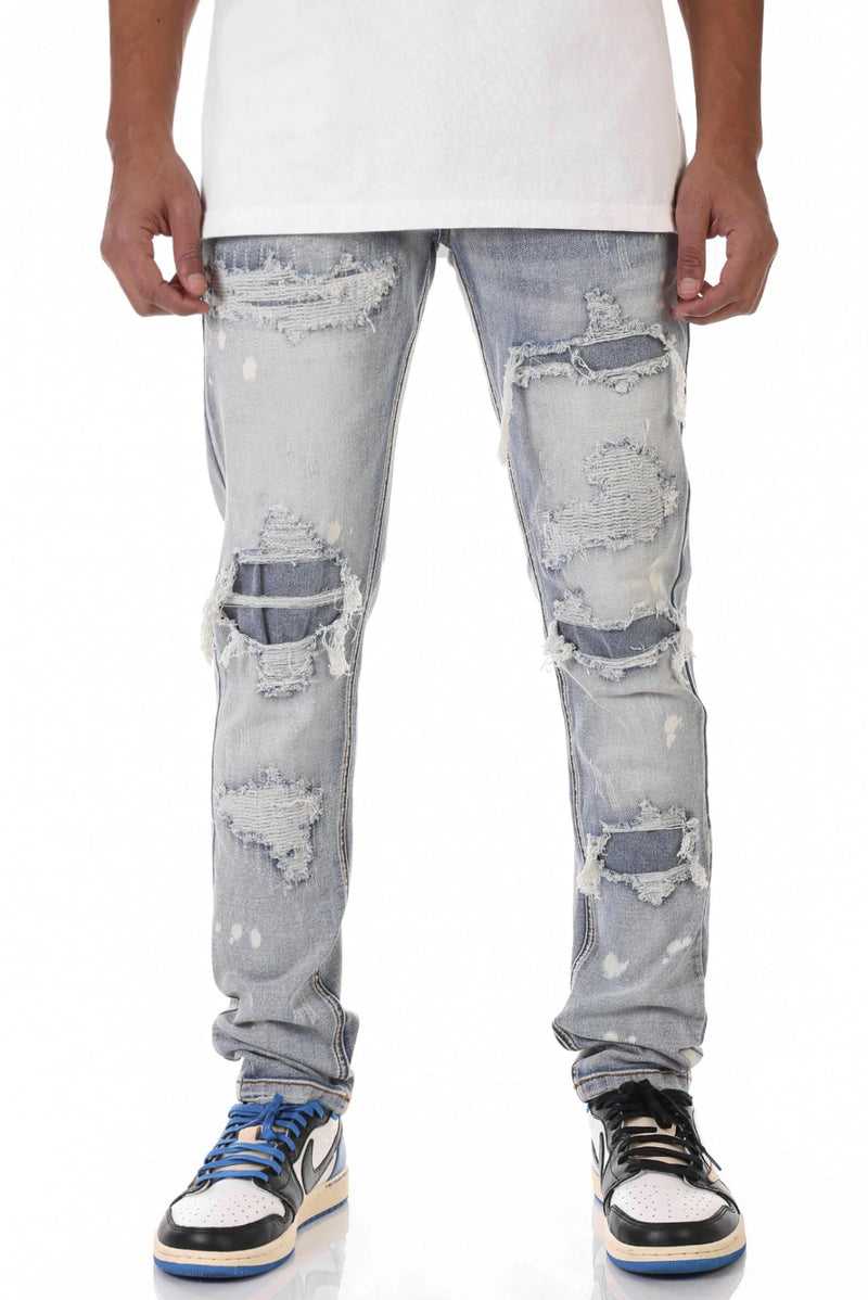 KDNK Rip and Repair Denim (M. Blue) KND4485