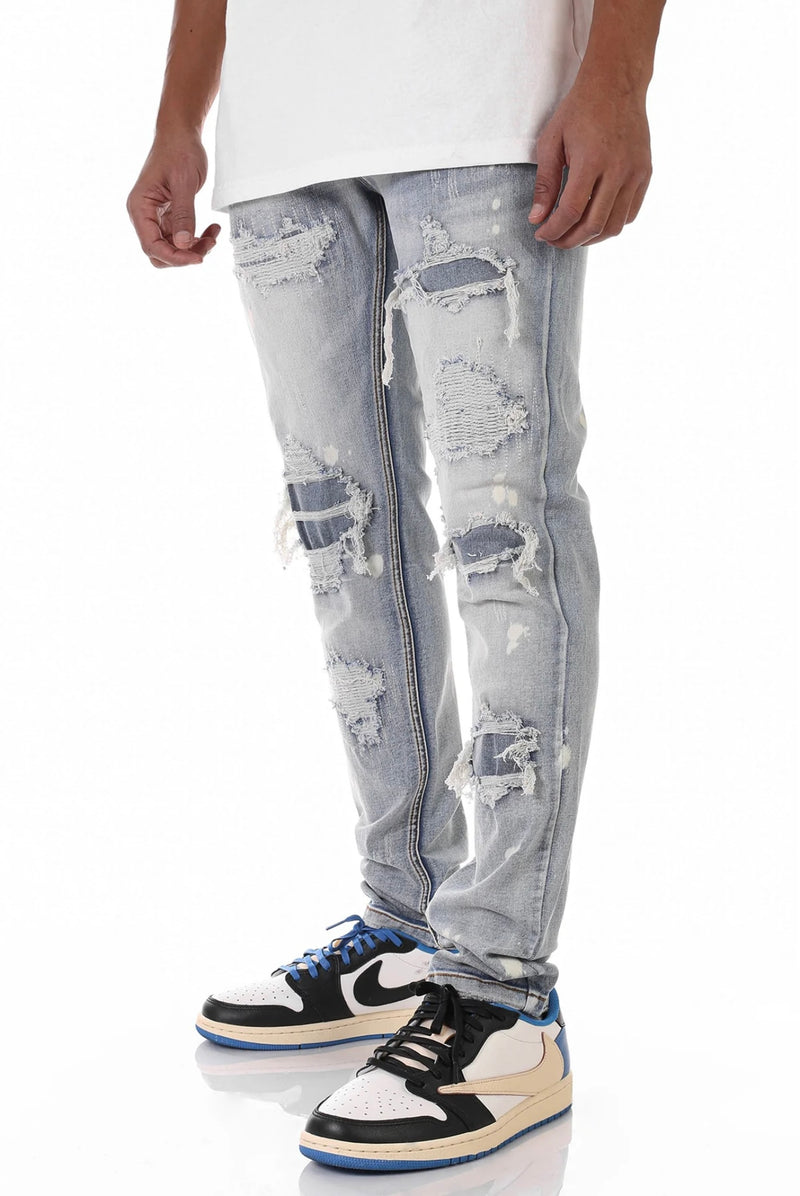 KDNK Rip and Repair Denim (M. Blue) KND4485