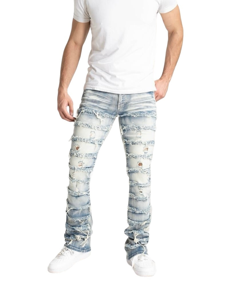 Spark Stretch Distressed Stack Denim (Tint) S3016