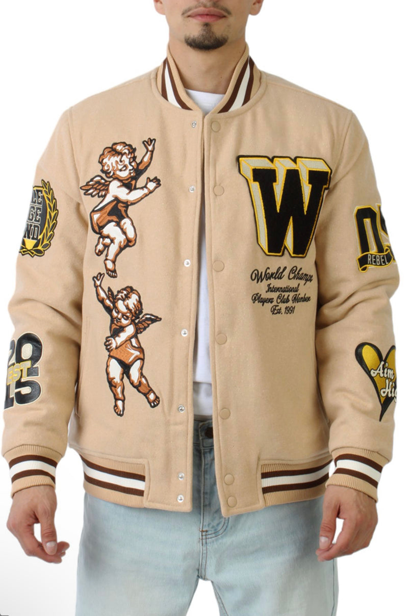 Rebel Minds 'Angel' Letterman Jacket - Fresh N Fitted Inc