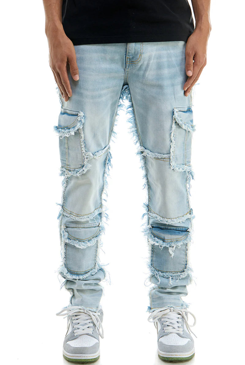 KDNK 'Cargo Skinny'  Denim KND4630 (Blue)