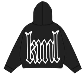 KML 'LOGO’ Cropped Hoodie (Black)