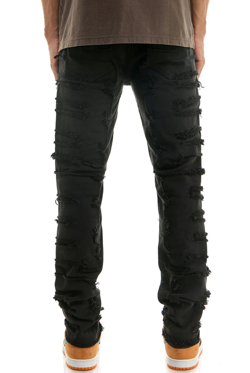 KDNK 'Symmetrical Patched' Jeans (Black) KNB3317