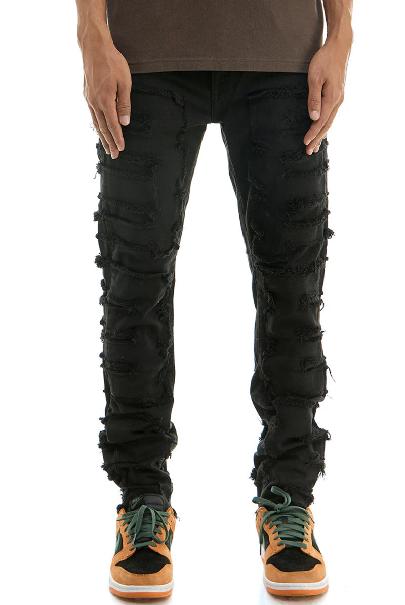 KDNK 'Symmetrical Patched' Jeans (Black) KNB3317