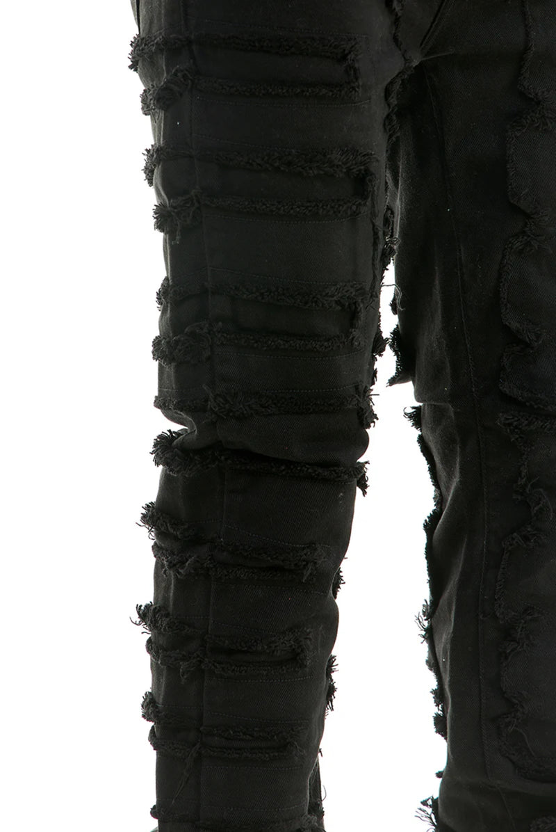 KDNK 'Symmetrical Patched' Jeans (Black) KNB3317