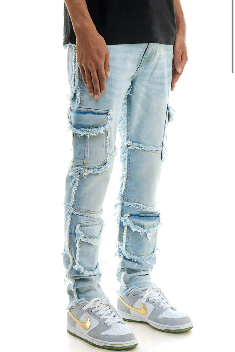 KDNK 'Cargo Skinny'  Denim KND4630 (Blue)