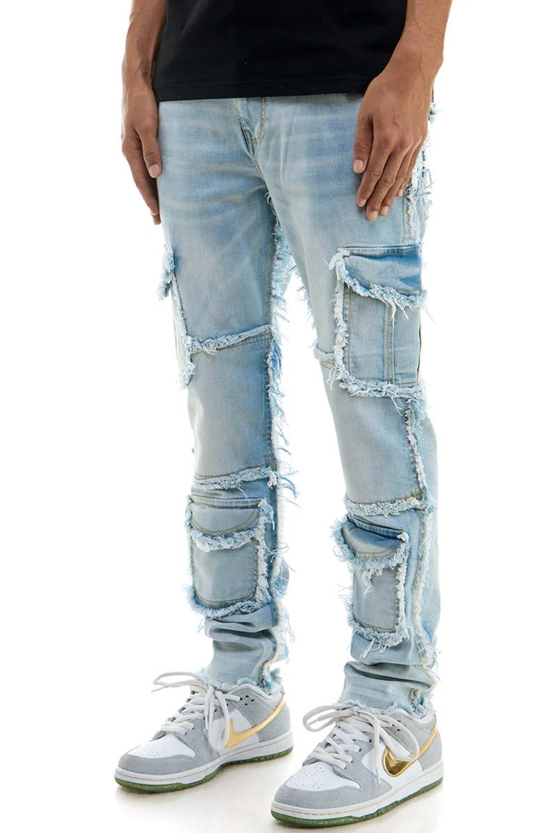 KDNK 'Cargo Skinny'  Denim KND4630 (Blue)