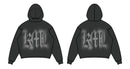 KML BLUR Cropped Hoodie (Vintage Black)