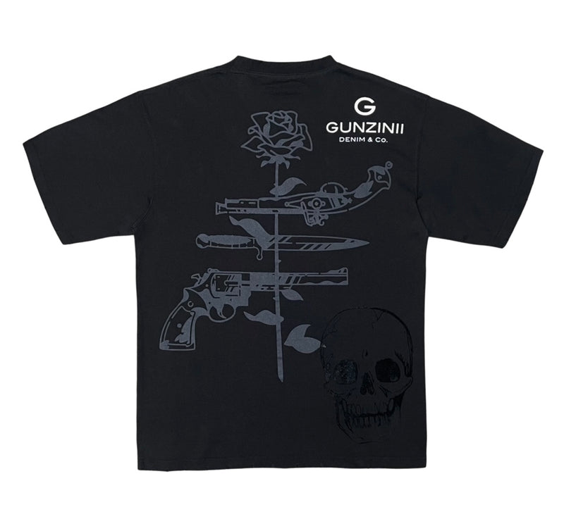 Gunzinii 'Rose & Weapons' T-Shirt