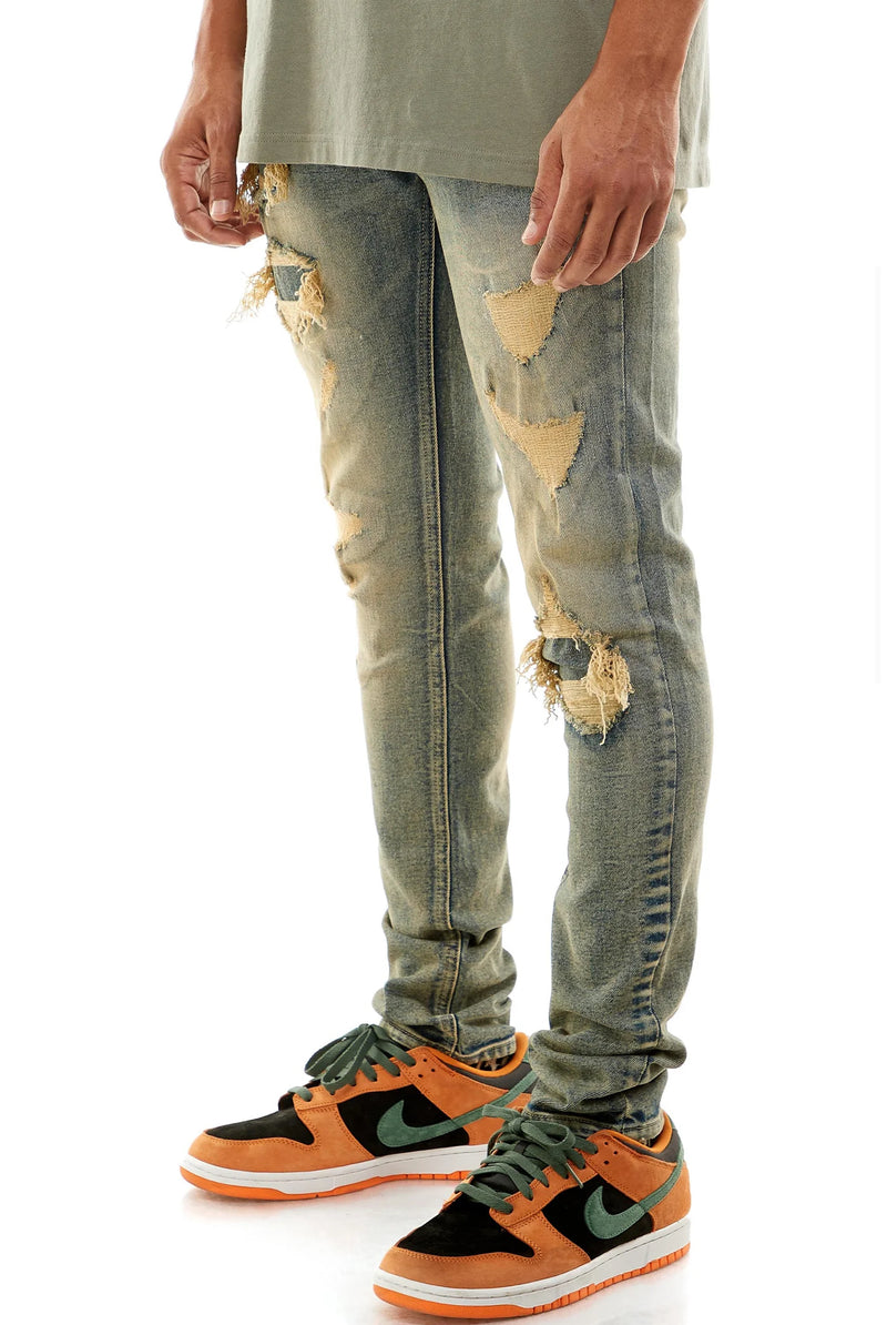 KDNK Rip and Repair Denim (Blue) KND4525