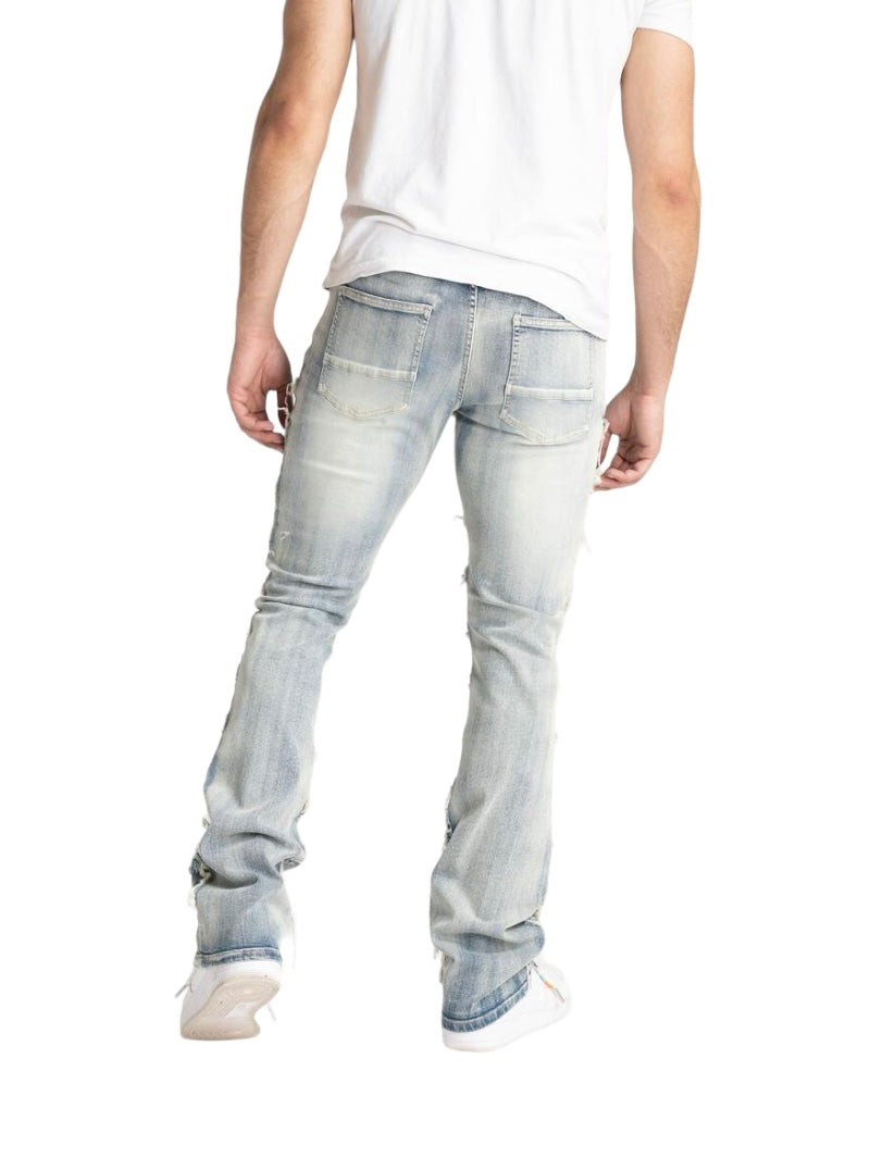 Spark Stretch Distressed Stack Denim (Tint) S3016