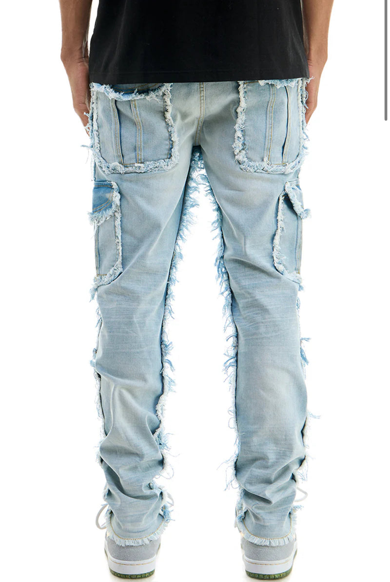 KDNK 'Cargo Skinny'  Denim KND4630 (Blue)