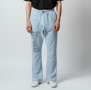 Black Pike 'Fearless' Rhinestone Stacked Sweats (Lt.Blue) FB2530S