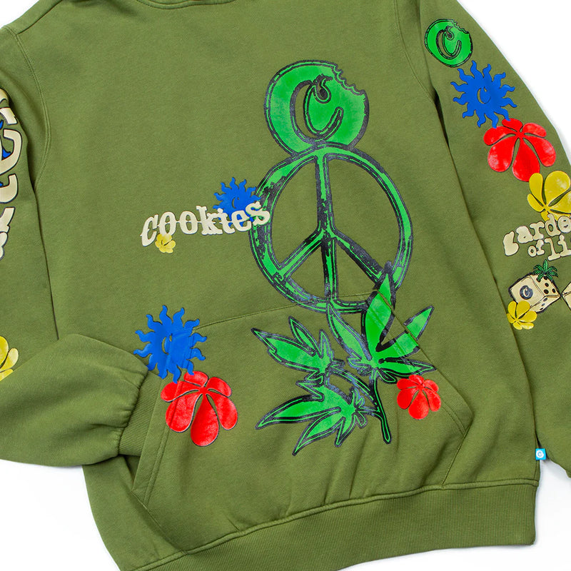 Cookies 'Garden Of Life' Pullover Hoodie (Green) CM243HFC03