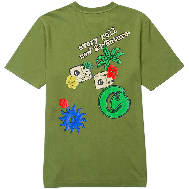 Cookies 'Garden Of Life' Knit 2 With Puff Print T-Shirt (Fern Green) CM243KST04