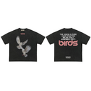 Birds 'Two Doves' Washed Onyx Oversized Ultra-Premium Box S/S T-Shirt - FRESH N FITTED