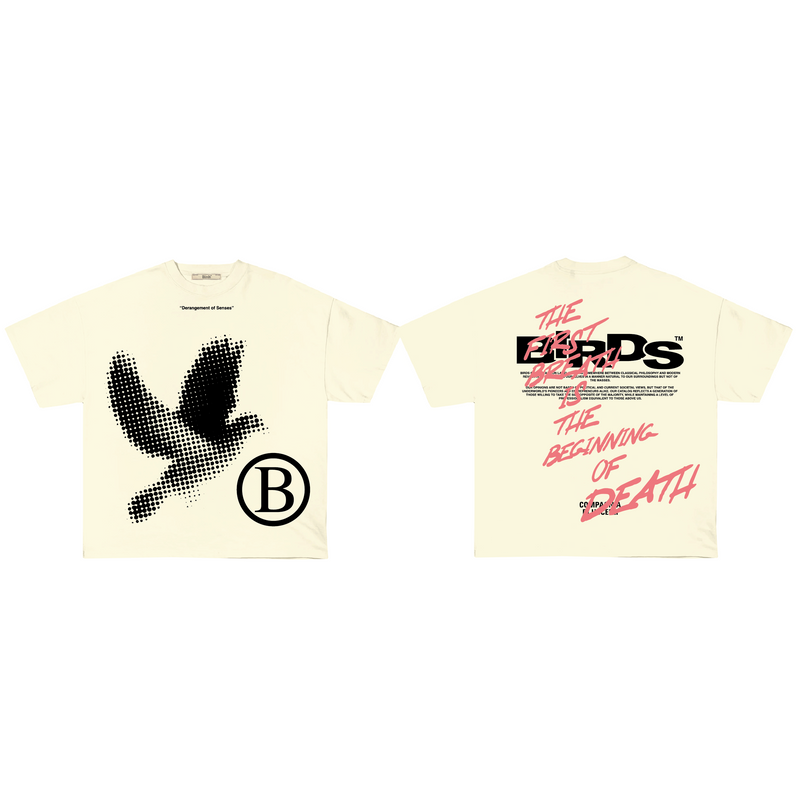 Birds 'The First Breath' Cream Oversized Ultra-Premium Box S/S T-Shirt