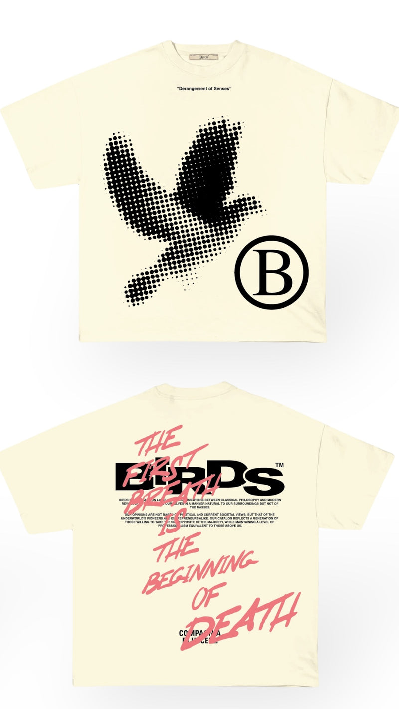 Birds 'The First Breath' Cream Oversized Ultra-Premium Box S/S T-Shirt