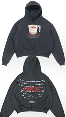 Birds 'Beaker' Washed Onyx Ultra Premium Oversized Hoodie - FRESH N FITTED