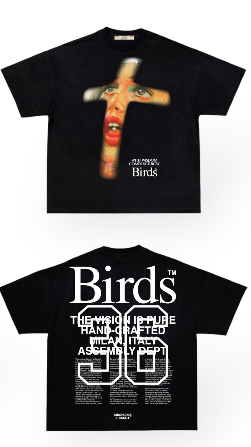 Birds 'Wisdom' Onyx Oversized Ultra-Premium Box S/S T-Shirt