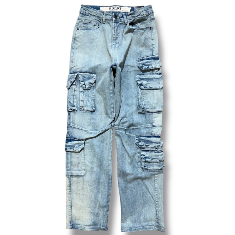 Rebel Minds 'Relaxed Cargo' Denim (Lt. Indigo) 642-642