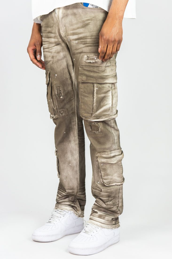 Rebel Denim 'Mudwater' Cargo Pants (Ash Vintage) 651-671