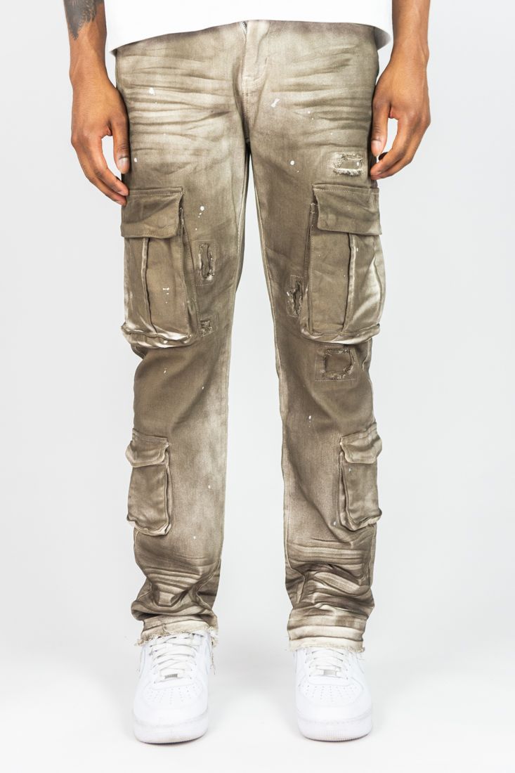 Rebel Denim 'Mudwater' Cargo Pants (Ash Vintage) 651-671