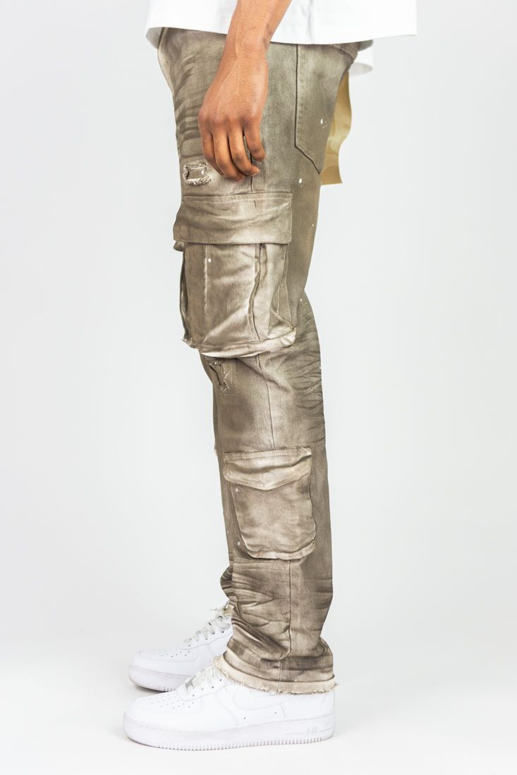 Rebel Denim 'Mudwater' Cargo Pants (Ash Vintage) 651-671