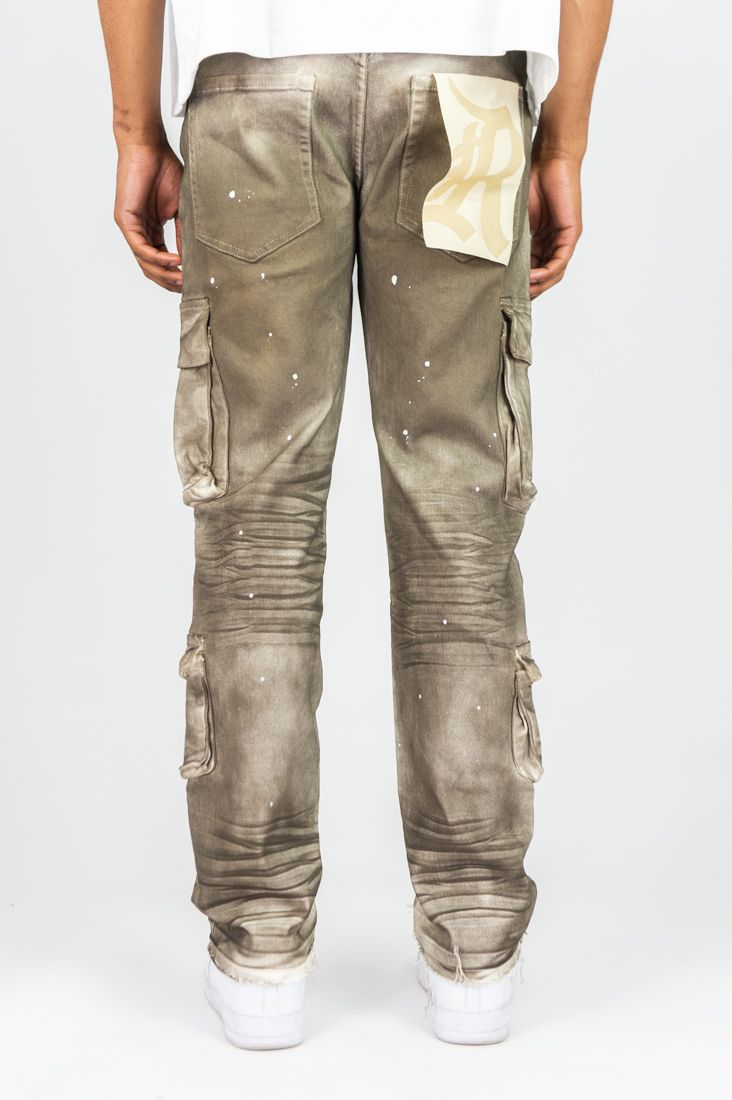 Rebel Denim 'Mudwater' Cargo Pants (Ash Vintage) 651-671