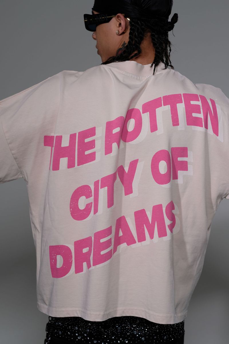 Stray 'Rotten City Of Dreams' Cropped T-Shirt (Bone) ST1374