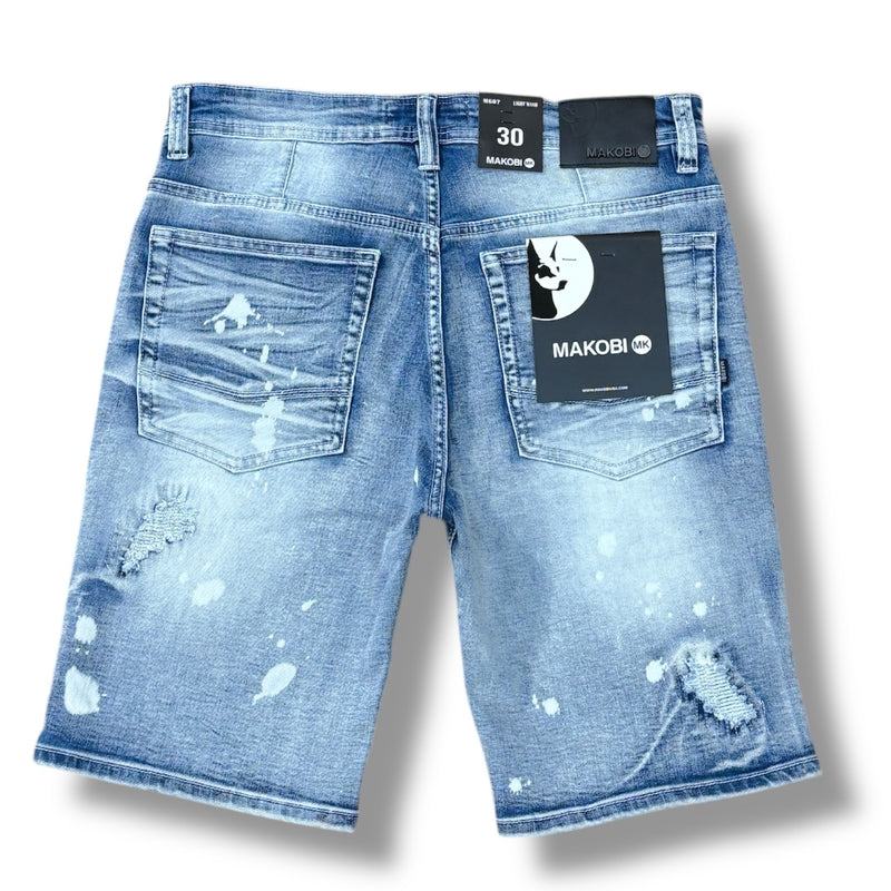 Makobi 'Amato' Denim Shorts (Lt. Wash) M607