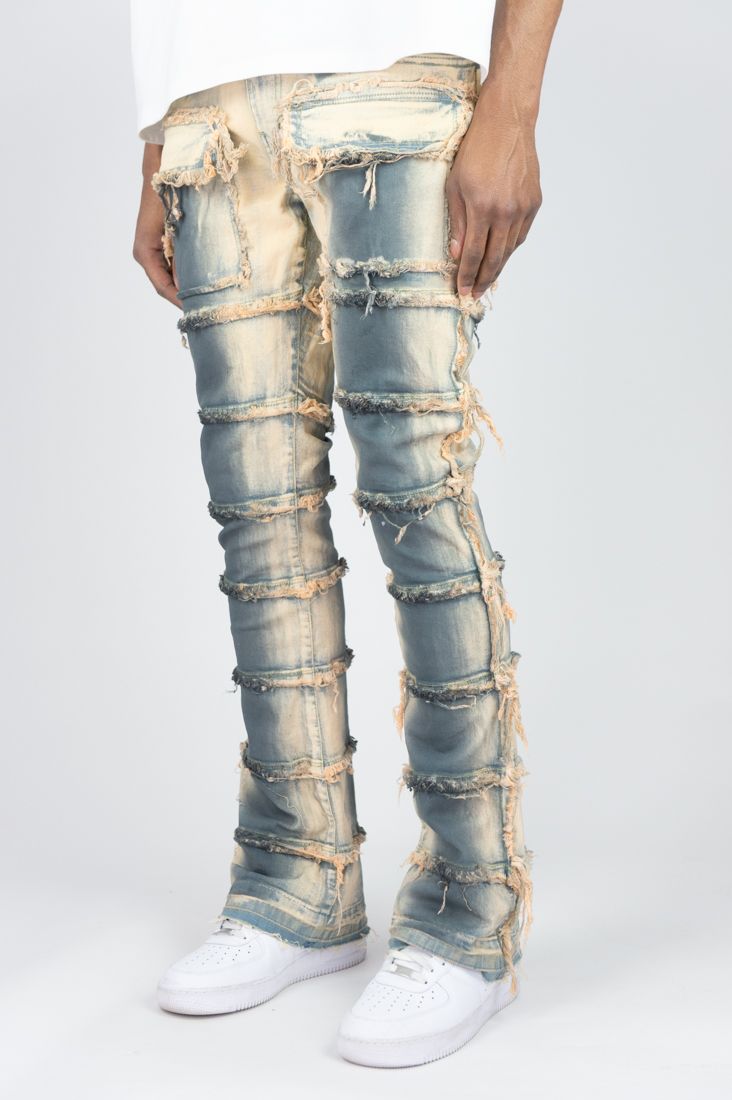 Original Fables 'Mud' Stack Jeans (Light Vintage) G51-684