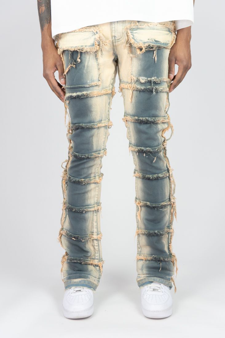 Original Fables 'Mud' Stack Jeans (Light Vintage) G51-684