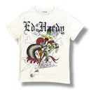 Ed Hardy 'Dagger Snake' T-Shirt (Ivory) EHM1100-139RS - FRESH N FITTED