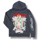 Ed Hardy 'Mary' Hoodie (Charcoal) EHM1300-88RS - FRESH N FITTED