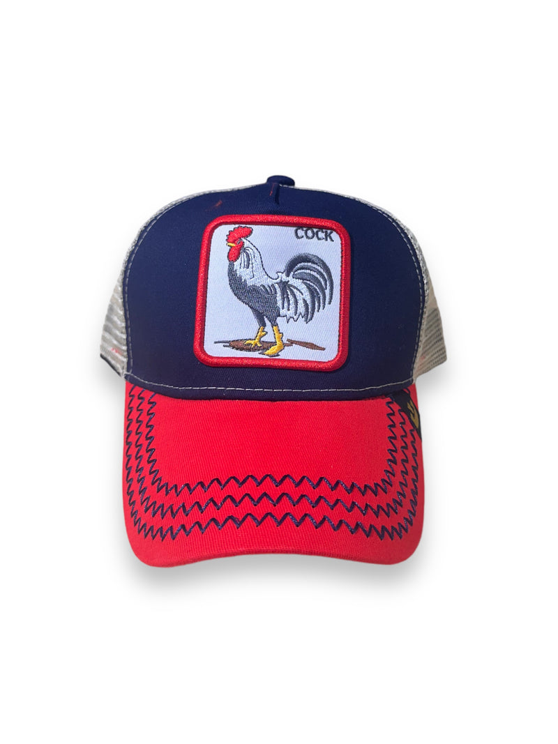 GH 'Rooster' Trucker Snapback Hat (Navy/Red)