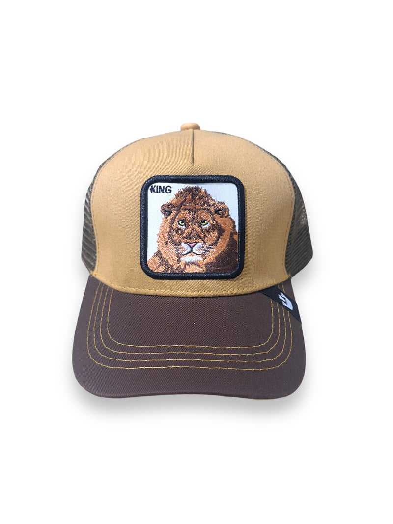 GH 'Lion' Trucker Snapback Hat (Brown)