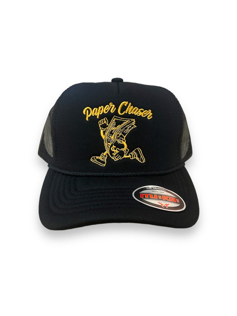 Muka 'Paper Chaser' Trucker Hat (Black) T5432