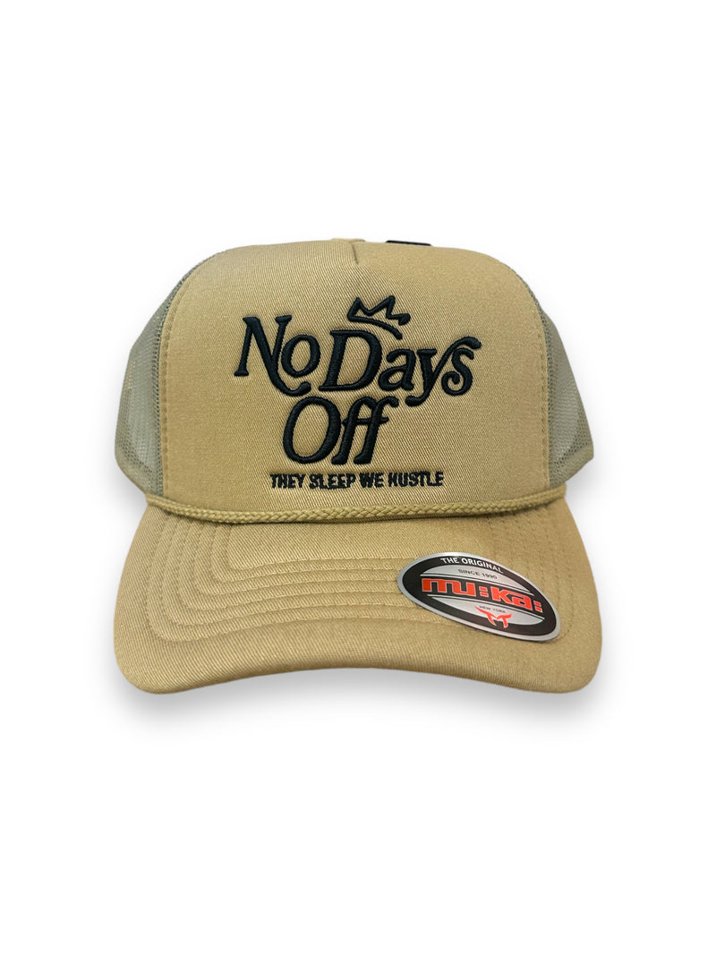 Muka 'No Days Off' Trucker Hat (Khaki) T5431