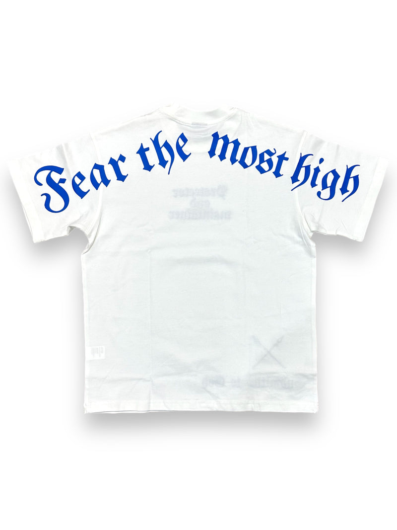 Protector and Maintainer 'Fear The Most High' T-Shirt (White/Blue)