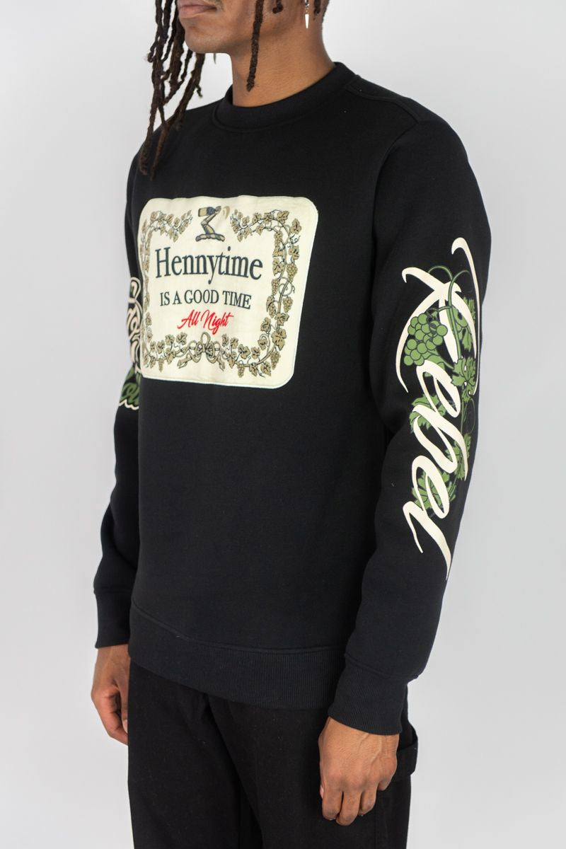 Rebel Minds 'Henny Time' Crew Sweatshirt (Black) 142-345