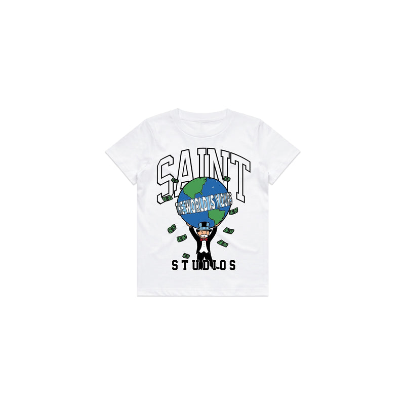 Saint Studio Kids 'World Is Yours' T-Shirt (White)