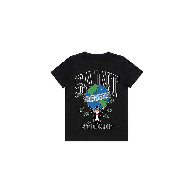 Saint Studio Kids 'World Is Yours' T-Shirt (Black)