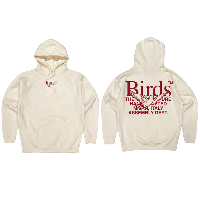 Birds "Stacked" Ivory Premium Heavyweight Hoodie - Fresh N Fitted Inc