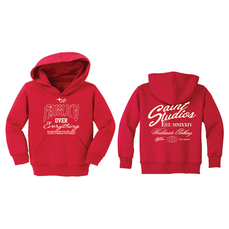 Saint Studio Kids 'F.O.E.' Fleece Pullover Hoodie (Red)