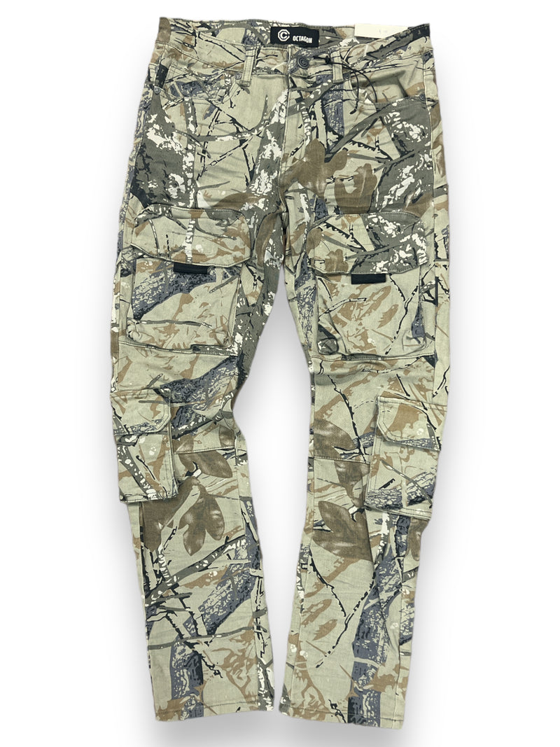 Octagon Men’s  'Cargo' Utility Pants - OT1706-Sand Camo - Fresh N Fitted Inc