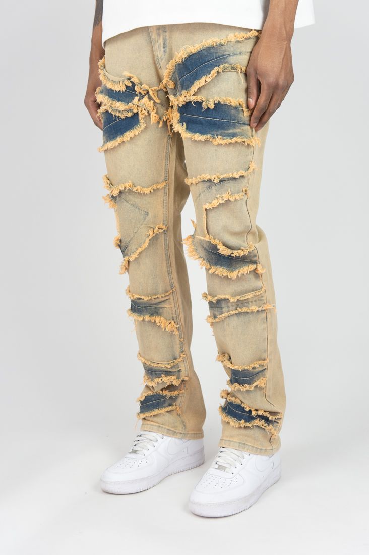 Original Fables 'Frayed' Straight Denim (Desert) G51-682