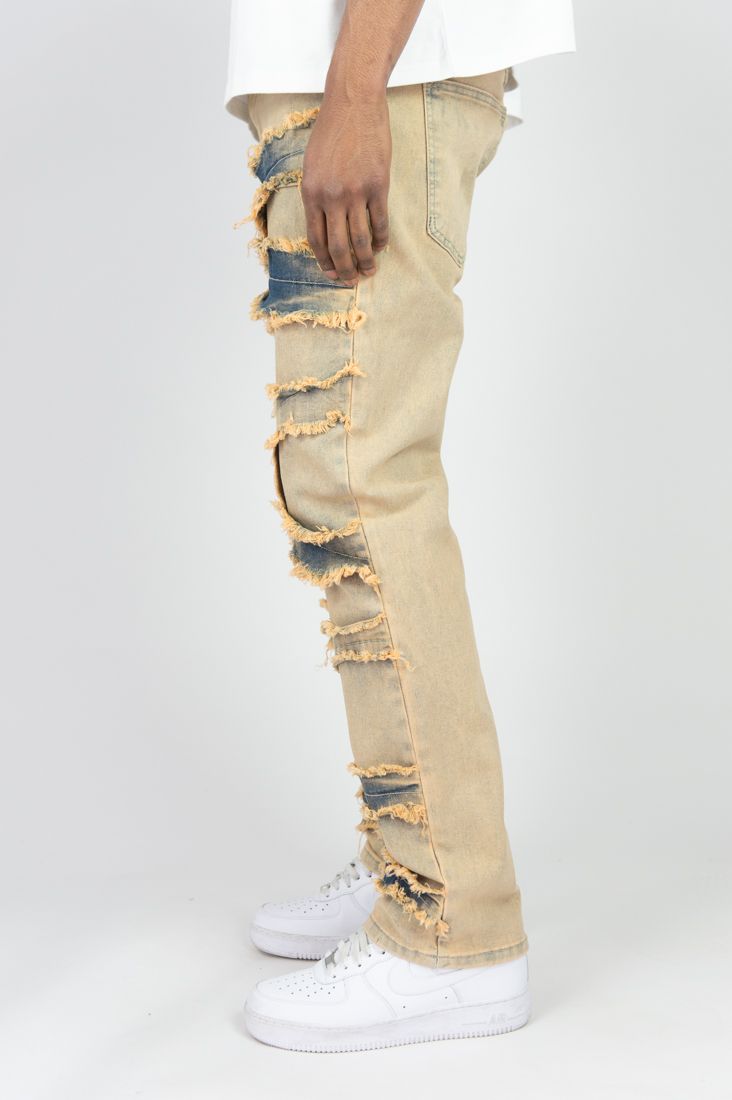 Original Fables 'Frayed' Straight Denim (Desert) G51-682