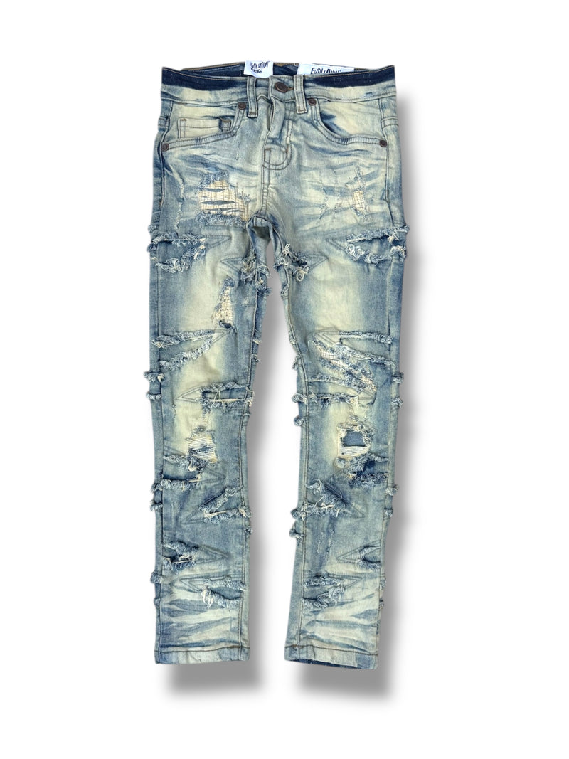 Evolution Kids 'Slim Darted' Denim (Lt. Tint) EV-330242K
